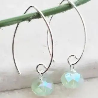Marquis Chrysolite Opal Crystal Earrings