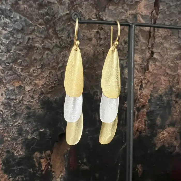 ESV5 Brushed Teardrop Earrings
