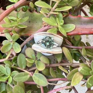 Mystic Topaz Wedge style ring