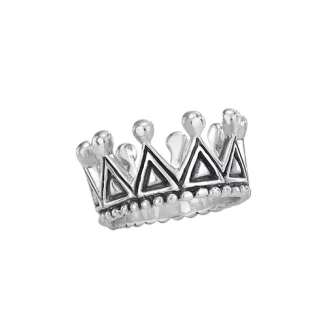 Sterling Silver Triangle Crown Ring Size 5.5