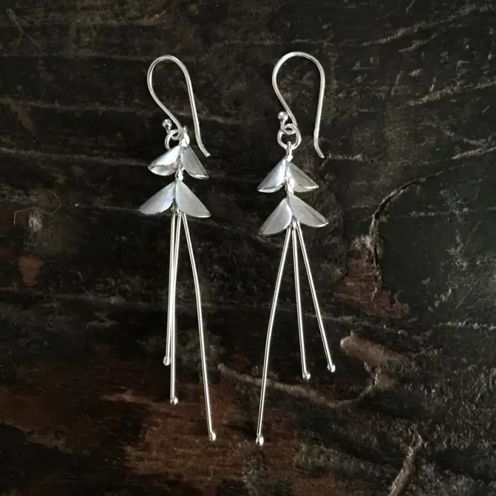 SILVER BALLERINA EARRINGS