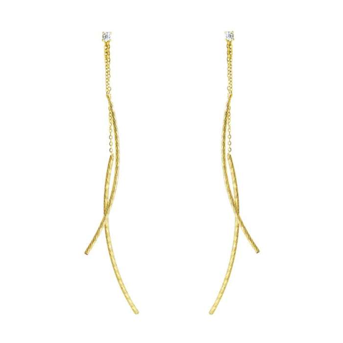 diamond cut flutter earrings