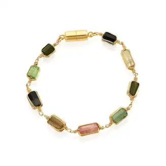 MIXED TOURMALINE BRACELET