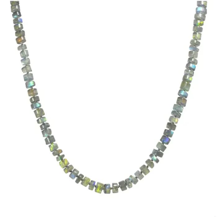 labradorite heishi necklace