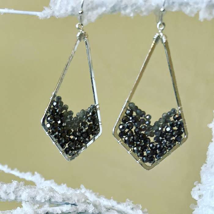 silver and black stones