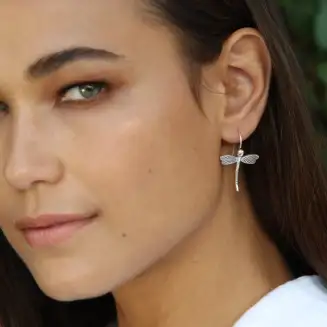 Sterling Silver small Dragonfly Earrings