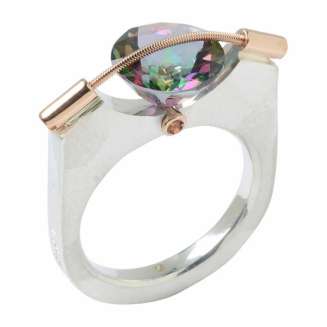 10mm Tension Ring Mystic Blue Topaz