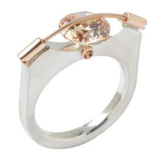 9mm tension set Champagne Ring