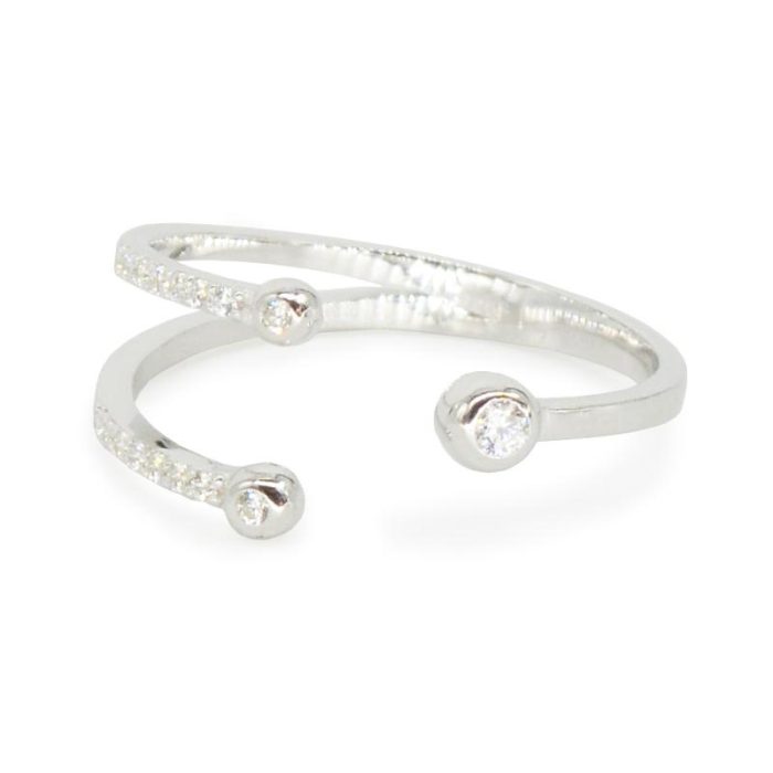 tripod ring silver