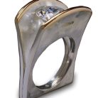 wedge set 9mm stone ring